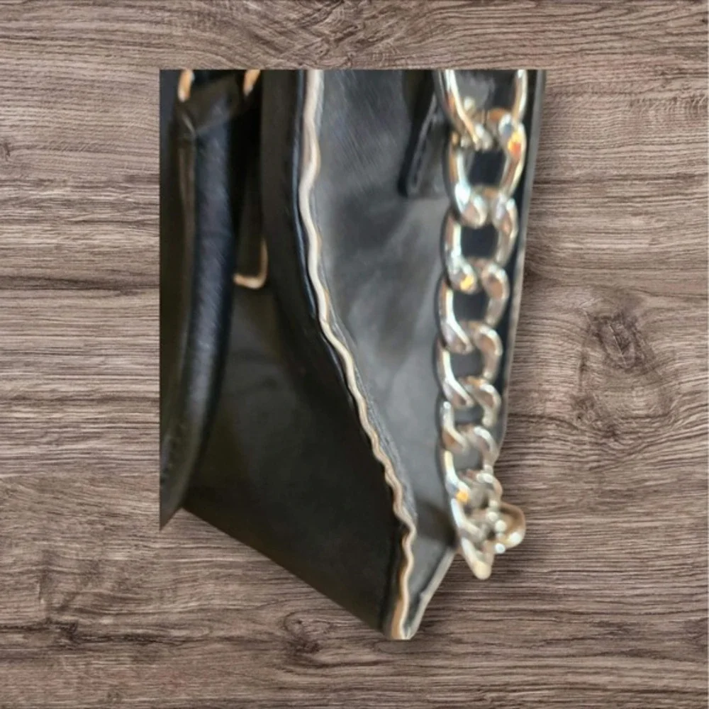 Michael Kors‎ Hamilton Medium Specchio Black Leather Tote (5604)